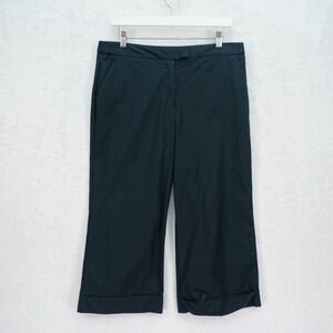 New York & Company Stretch Black Mid Rise Capri Pants -10 33.5  / 21- Flat Front